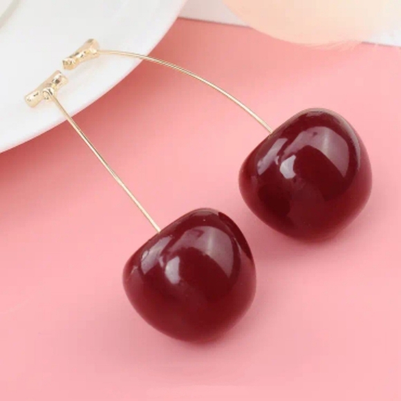 🌻3 For $15🌻 Morello Cherry Drop Earrings - Picture 4 of 6